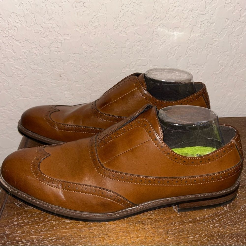Vance Co. Slip On Wing Tip Dress Shoes - Picture 5 of 9